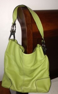 Light Green Leather Handbag $5